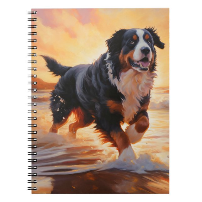 Cuaderno Sandy vierte Perro de Montaña Bernés en la puesta  (Frente)