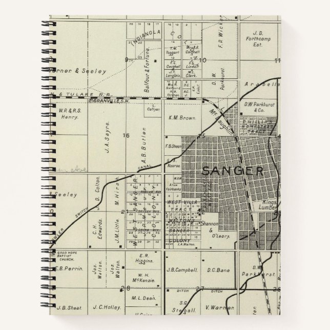 Cuaderno Sanger, California (Anverso)