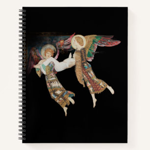 Cuaderno Santa Brígida siendo llevada por ángeles