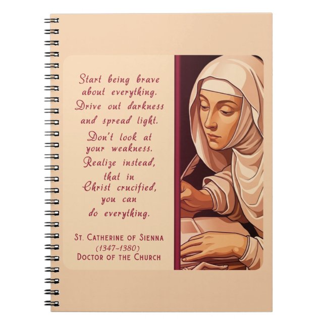 Cuaderno Santa Catalina de Siena Comienza a Ser Valiente Ca (Frente)