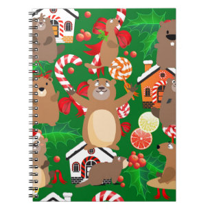 Cuaderno Santa christmas gopher