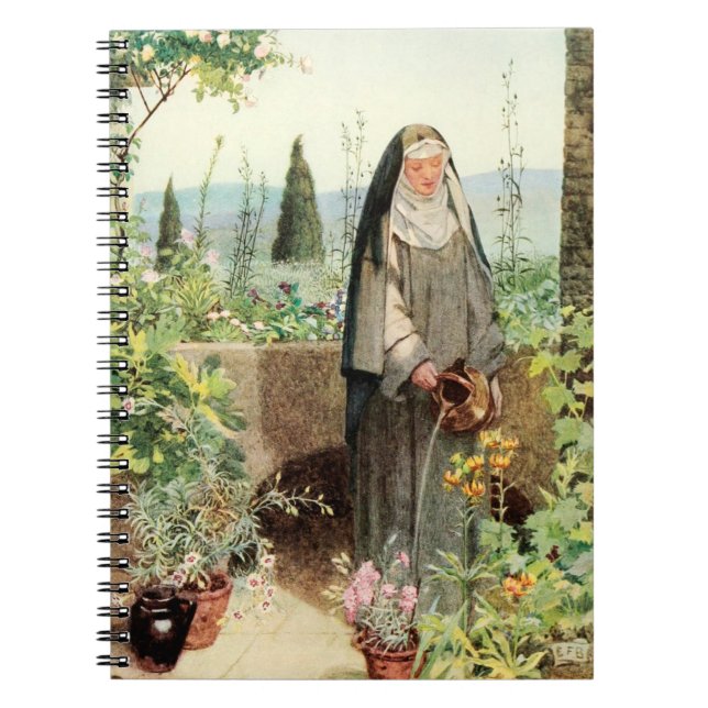 Cuaderno Santa Clara de Asís Regando Flores (M 065) (Frente)