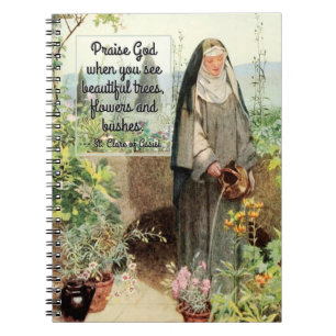 Cuaderno Santa Clara de Asís Regando Flores (M 065; Cita)