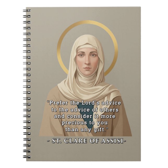Cuaderno Santa Clara de Asís sigue el consejo del Señor  (Frente)
