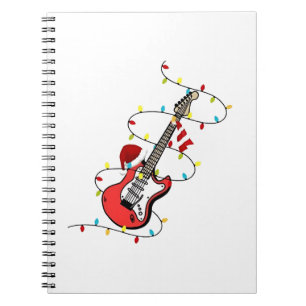 Cuaderno Santa Claus de Guitarra Eléctrica Música Amante de