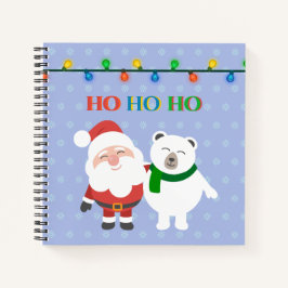 Cuaderno Santa Claus oso polar lindo ho ho ho ho Navidades