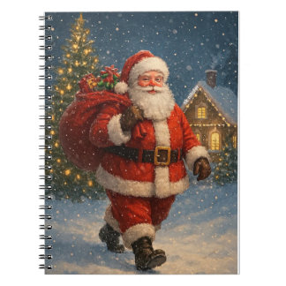Cuaderno Santa Claus Vintage Navidad Invierno País de las M