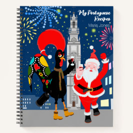 Cuaderno Santa Claus y la tostada de gallo al Año Nuevo
