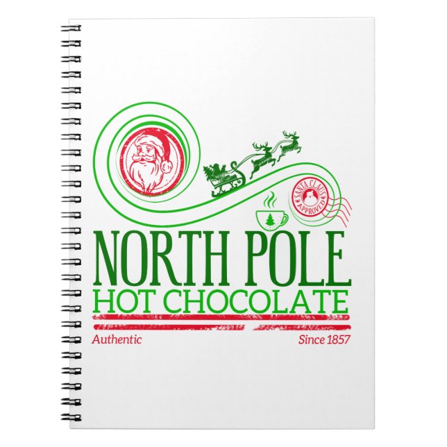 Cuaderno Santa Cláusula Polo Norte Chocolate caliente (Frente)