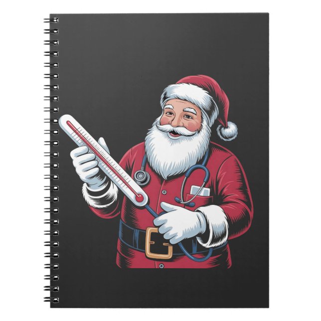 Cuaderno Santa Nurse Xmas Nursing Healthcare Worker   (Frente)