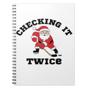 Cuaderno Santa que revisa dos veces