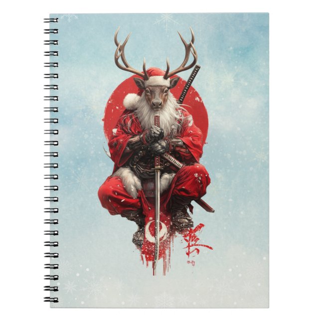 Cuaderno Santa Reindeer Warrior – Holiday Battle Edition (Frente)