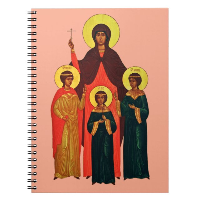 Cuaderno Santa Sofía y sus hijas las virtudes eternas (Frente)