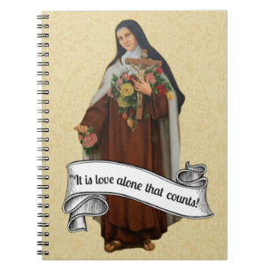 Cuaderno Santa Teresa es la cosecha religiosa de las flores
