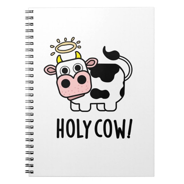 Cuaderno Santa Vaca Chiste de Animal Divertido  (Frente)