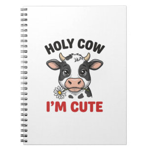 Cuaderno Santa Vaca Soy Linda Vaca Divertida Grabado Vintag