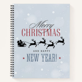 Cuaderno Santa y sus Navidades de Silhouette de renos volad