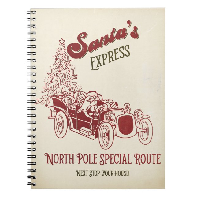 Cuaderno Santa's Express Vitange Christmas (Frente)