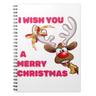 CUADERNO SANTA'S REINDEER TE DESEA UNA FELIZ NAVIDAD