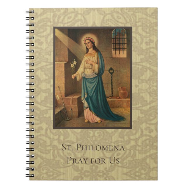 Cuaderno Santo potente del St. Philomena con dios (Frente)