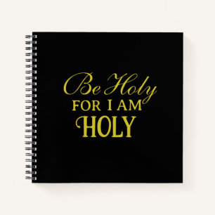 Cuaderno Santo versículo de la Biblia negro y dorado cristi