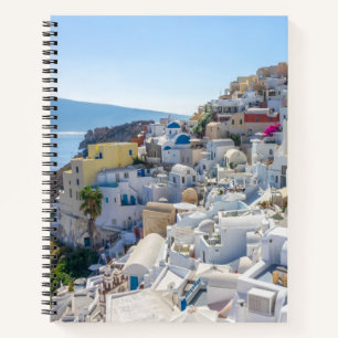 Cuaderno Santorini Grecia - Día de verano soleado en Santo