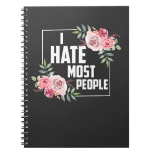 Cuaderno Sarcasmo floral inapropiado decir flores