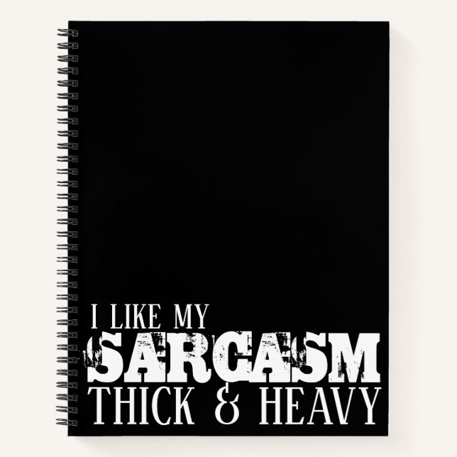 Cuaderno Sarcasmo Grueso y Fuerte (Anverso)