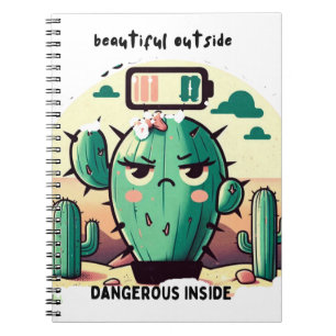 Cuaderno Sarcastic Cactus with Low Battery