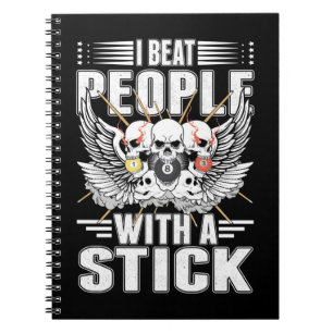 Cuaderno Sarcástico Billiard Snooker Cue Jugador de Piscin