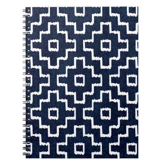 Cuaderno Sashiko indigo tinte indigo sin fisuras con tradic (Frente)