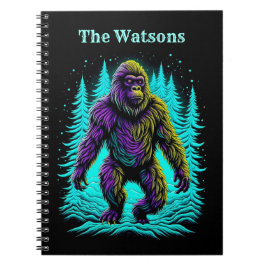 Cuaderno Sasquatch Gran pie en Verde azulado y negro person