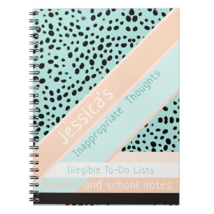 Cuaderno Sassy  Pensamientos inapropiados  Puntos de Peach