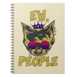 Cuaderno Sassy Royal Cat - "Ew. Gato divertido de la gente