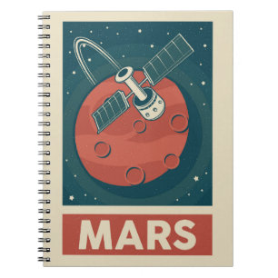 Cuaderno Satélite Galaxy Mars Retro