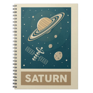 Cuaderno Satélite Saturn Retro Galaxy
