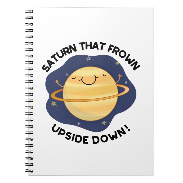 Cuaderno Saturno Que Frunce El Ceño Al Revés Planeta Divert (Frente)