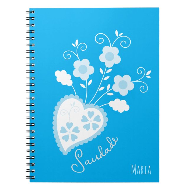 Cuaderno Saudade significa que te echo de menos el corazón  (Frente)