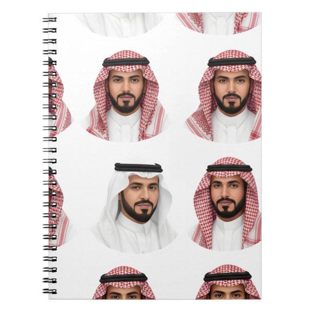 Cuaderno Saudi Arabian Men Portrait Pattern (Frente)