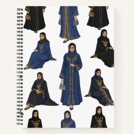 Cuaderno Saudi Women in Colorful Abayas Pattern