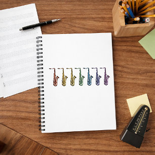 Cuaderno Saxofones Tenores Arcoíris Vibrantes