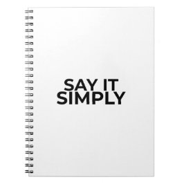 Cuaderno Say it Simply Minimalist Premium Notebook