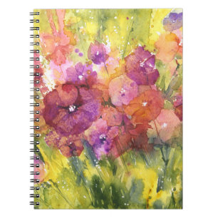 Cuaderno Scarlet Lilac: Vintage Garden Watercolor.