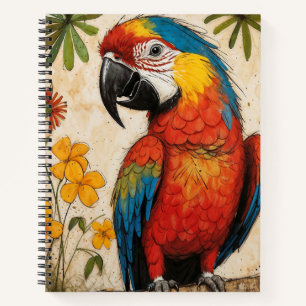 Cuaderno Scarlet Macaw Sketch