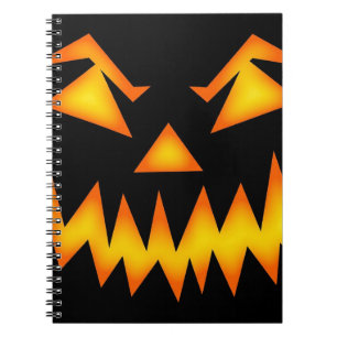 Cuaderno Scary Jack O Lantern Face