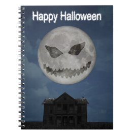 Cuaderno Scary Jack O Lantern Halloween Moon