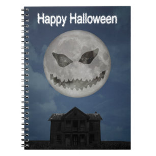 Cuaderno Scary Jack O Lantern Halloween Moon