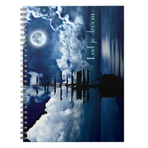 Cuaderno Schiff bei Vollmond Notebook