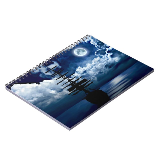 Cuaderno Schiff bei Vollmond Notebook (Lado Izquierdo)
