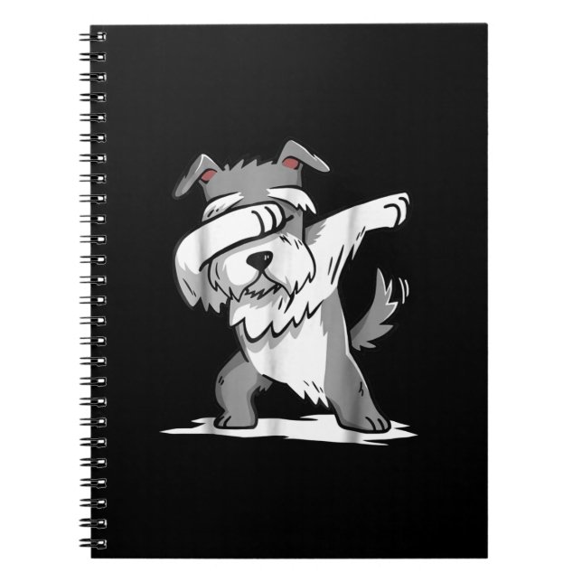 Cuaderno Schnauzer Cute Dabbing Funny Dab Dance Gift (Frente)